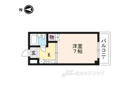 ティンクル(1K/4階)の間取り写真