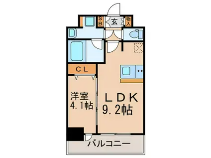 ディームス東陽町II(1LDK/2階)の間取り写真