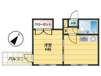 ロジェ西蒲田(1DK/4階)の間取り写真