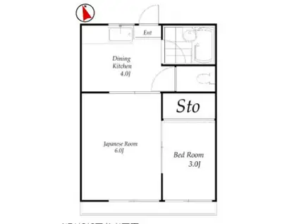 脚折サンハイツ(2DK/1階)の間取り写真