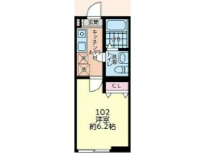 シティハイツ相模台(1K/1階)の間取り写真