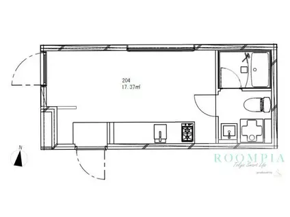 CREAL板橋氷川町(ワンルーム/2階)の間取り写真