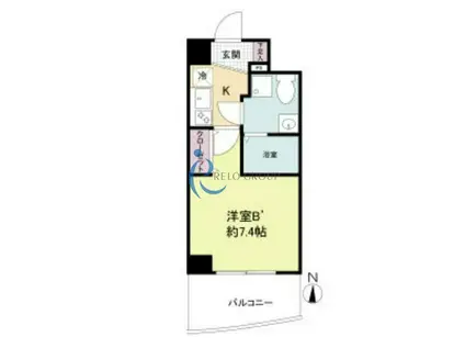 セレニテ 桃谷(1K/7階)の間取り写真