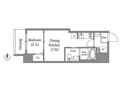PRIMAL KINSHICHOII PRIMAL KINSHICHOII(1DK/4階)の間取り写真