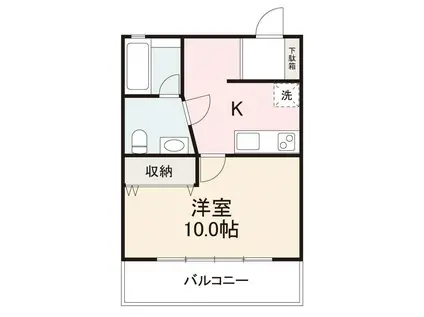 サニーハウス扇町(1K/4階)の間取り写真