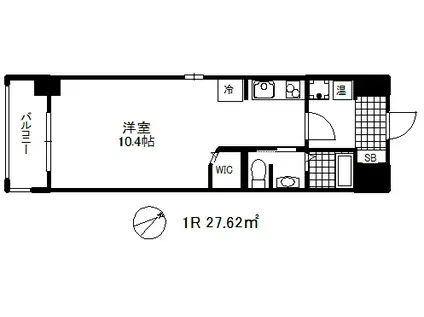 ラ・ウェゾン湊川公園(ワンルーム/10階)の間取り写真