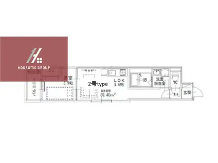 D PORTA HABITATION(1LDK/1階)の間取り写真