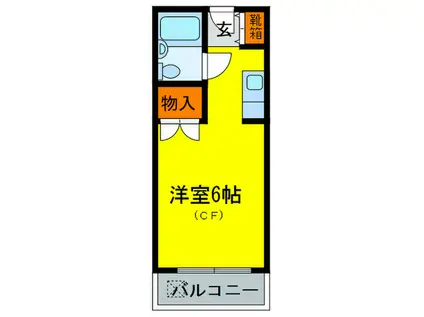 KSレジデンス箕面坊島(ワンルーム/3階)の間取り写真