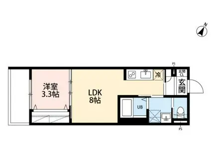 ROBOT HOME 金山町 III(1LDK/1階)の間取り写真