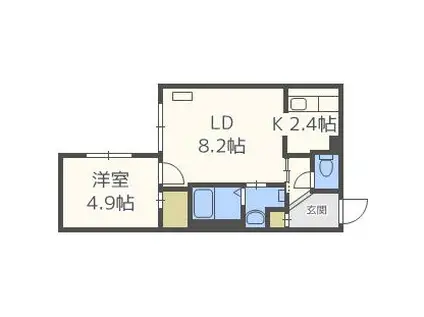 BBLOOM 14 ブルーム14(1LDK/3階)の間取り写真