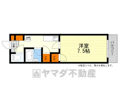 グランドイズミ(1K/2階)の間取り写真