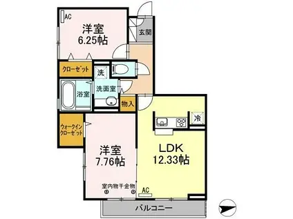 エルサンテ(2LDK/2階)の間取り写真