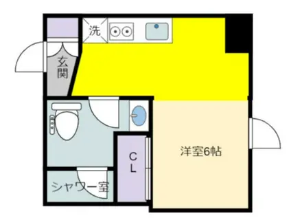 BIANCASA水主町(ワンルーム/5階)の間取り写真