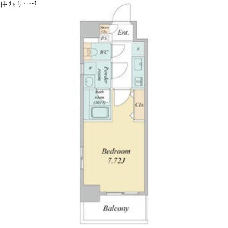 プレイズシード四日市(1K/9階)の間取り写真