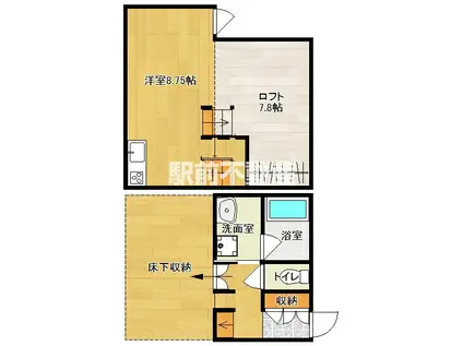 SHINING VILLA A(1SK/1階)の間取り写真