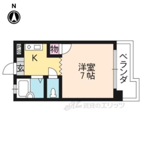 イヌイビル(1K/5階)の間取り写真