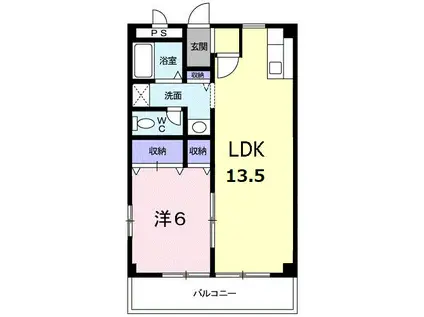 カタルパーエ(1LDK/2階)の間取り写真