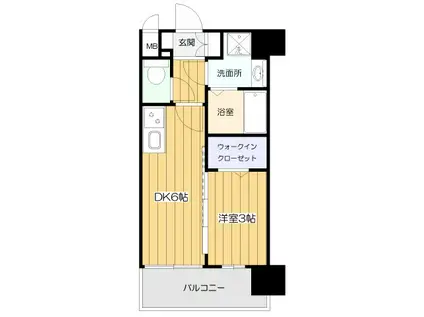 プレサンス東淀川駅前プロ―シェ(1DK/8階)の間取り写真