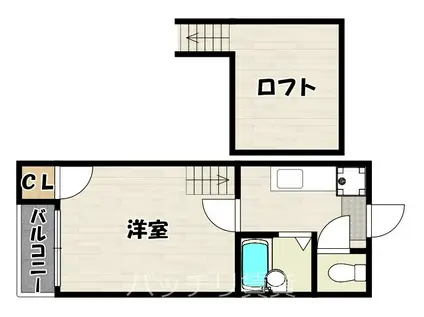 ベルチャーズ吉塚(1K/1階)の間取り写真