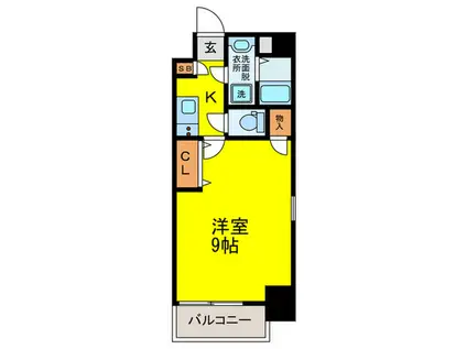 PREMIERE NISHITANABE(1K/8階)の間取り写真