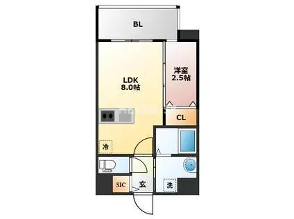 MODERN PALAZZO 長崎 CENTRAL(1LDK/5階)の間取り写真