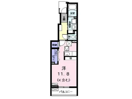 シュエットメゾン(ワンルーム/1階)の間取り写真