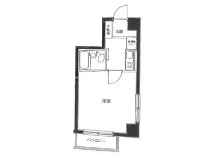 パレドール早稲田(1K/6階)の間取り写真