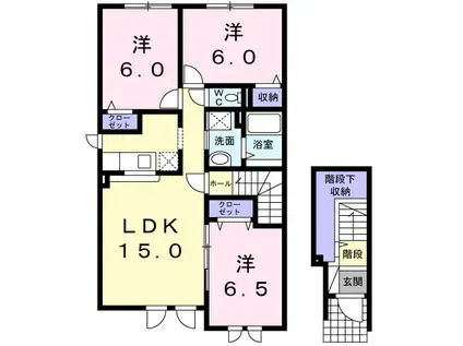 ヴィラ・J(3LDK/2階)の間取り写真