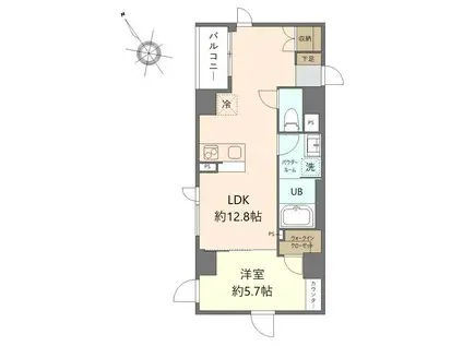 DI FORESTA KOSUGI (1LDK/2階)の間取り写真