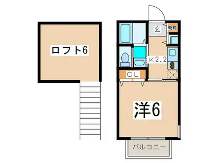 セントソレイユヨコハマ(1K/1階)の間取り写真