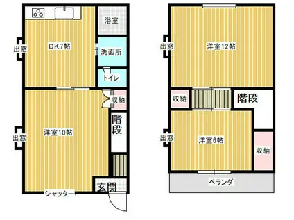コートマンダリヌ(3DK/1階)の間取り写真
