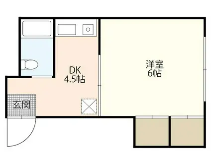 メゾンアメニティ(1K/4階)の間取り写真