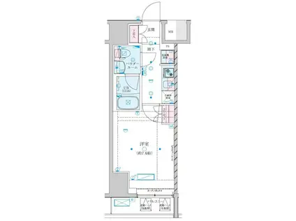 ジェノヴィア川崎VII(1K/9階)の間取り写真