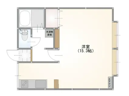 コーポキャンドルII(ワンルーム/1階)の間取り写真