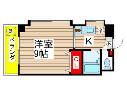 第1花園ビル(1K/3階)の間取り写真