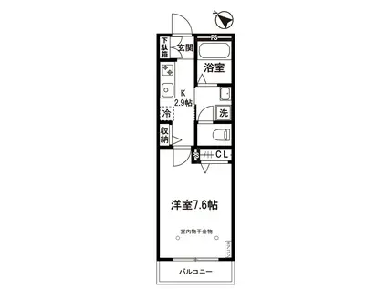 LIBRA MINOWA リブラ・ミノワ(1K/2階)の間取り写真