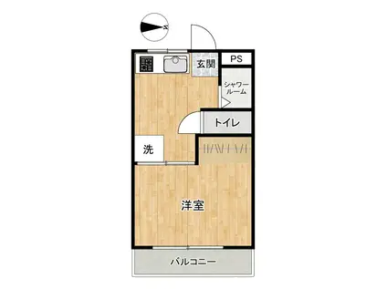 コーポ成和(1K/3階)の間取り写真