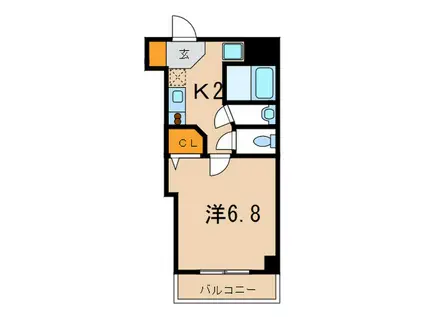 アレス六甲(1K/7階)の間取り写真