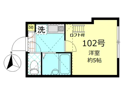 ブライト墨田(1K/1階)の間取り写真