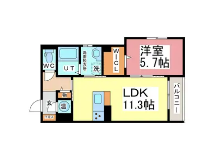 EN.W(1LDK/3階)の間取り写真
