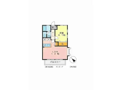 E・トムテ(1LDK/2階)の間取り写真