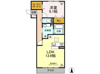 メゾン・ド・キャトルIV(1LDK/3階)の間取り写真
