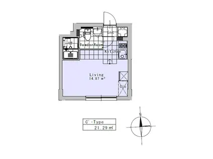 SOU高田馬場(ワンルーム/2階)の間取り写真