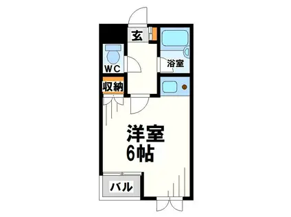 アリエル(ワンルーム/1階)の間取り写真