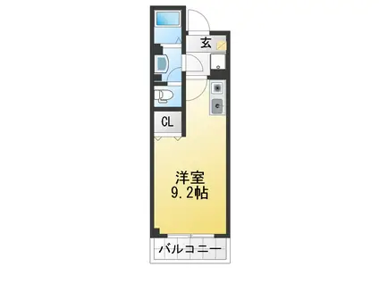 シャルマン武田(ワンルーム/2階)の間取り写真