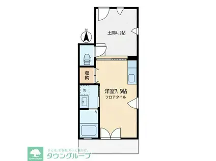 ルポ・ルアナ(ワンルーム/1階)の間取り写真