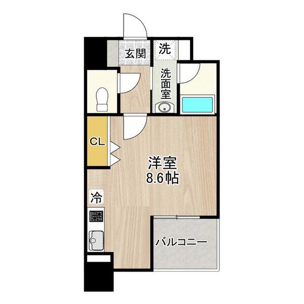 CITY SPIRE 名古屋大須(ワンルーム/4階)の間取り写真