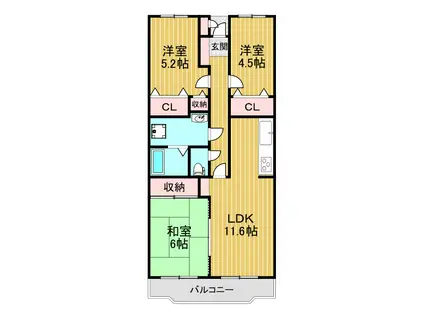 ザ・ロイヤルヴィレッヂ(3LDK/1階)の間取り写真