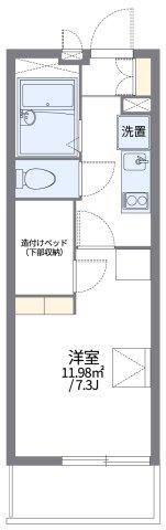 レオパレスエスト逆井(1K/2階)の間取り写真