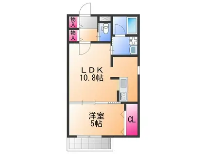 クアドラート泉佐野II番館(1LDK/3階)の間取り写真